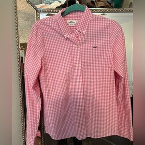 Vineyard Vines Pink Gingham Button Down